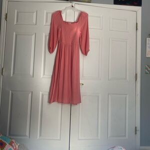beachlunchlounge Coral Midi Dress